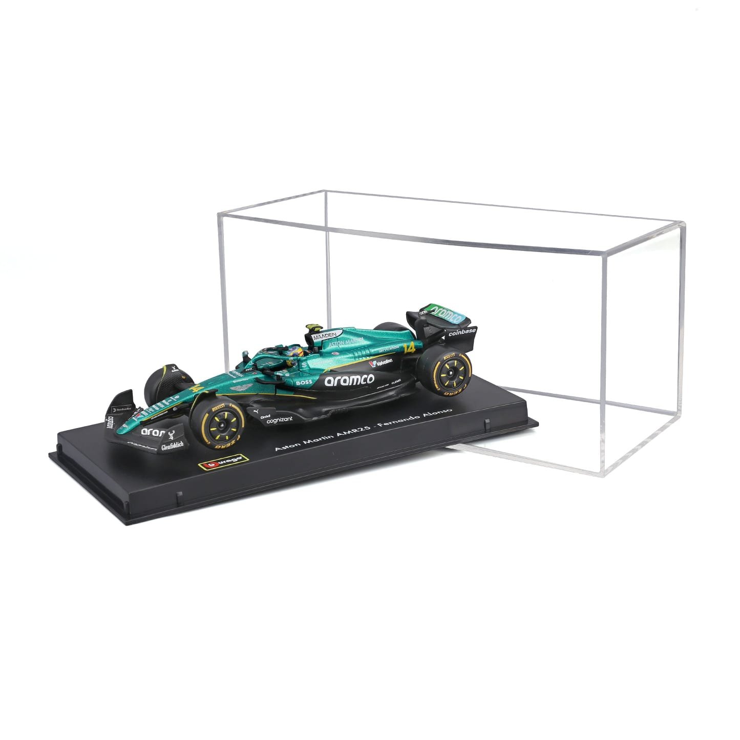 WhatsApp Image 2026-03-03 at 11.01.14 (1) Aston Martin AMR25 2025 #14 Alonso 1:43 Scale with helmet and display case - Image 1