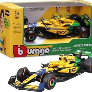 McLaren F1 MCL38 Lando Norris #4 GP Monaco 2024 Senna 30th Anniversary Livery 1:43 Scale without display case