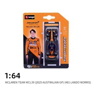 Bburago 1/64 Scale F1 Mclaren MCL39 2025 Oscar Piastri #81